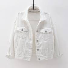 Áo khoác denim (Trắng, M)